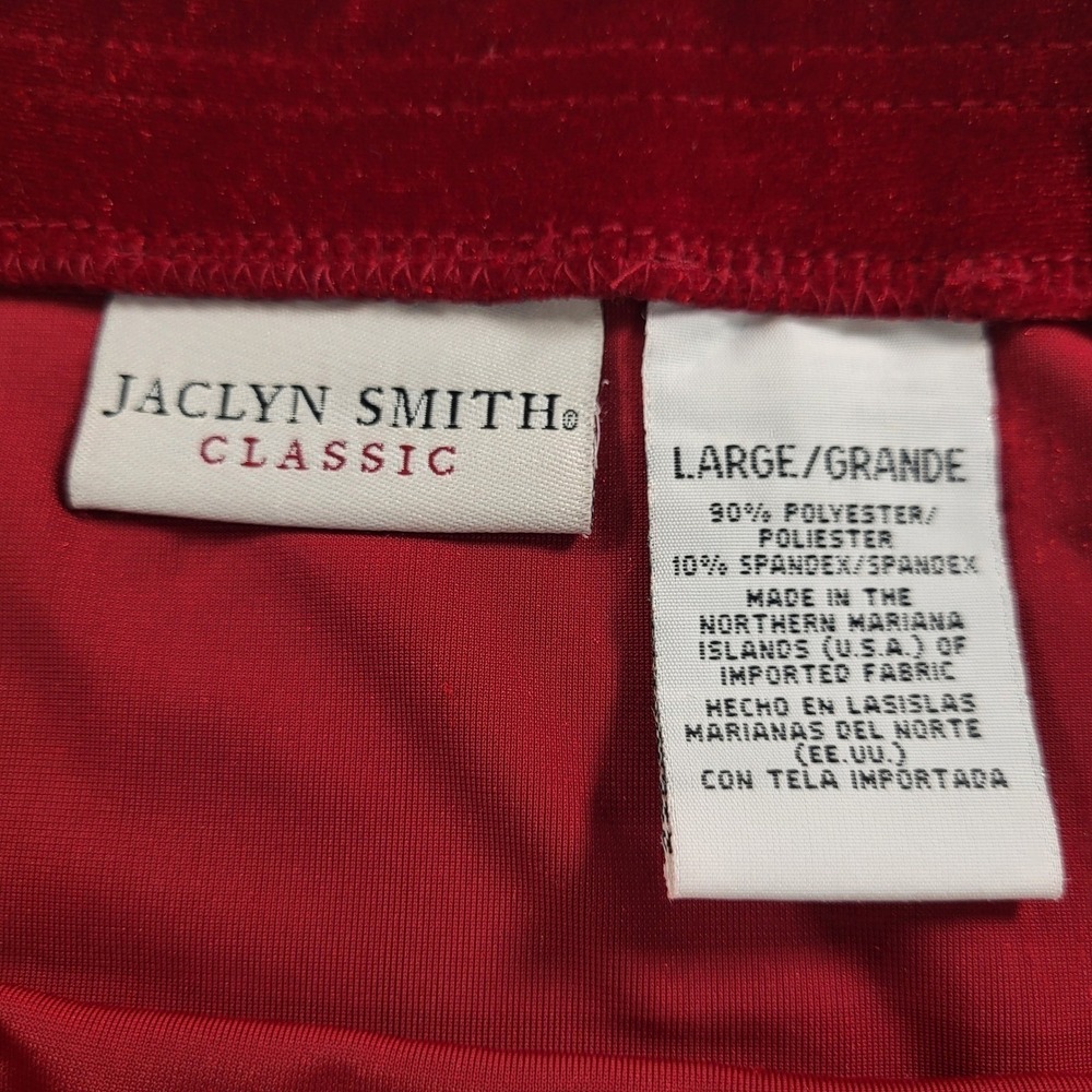 Jaclyn Smith Womens L Velvet Maxi Skirt Red Christmas Holiday Old Money Modest - Picture 2 of 8